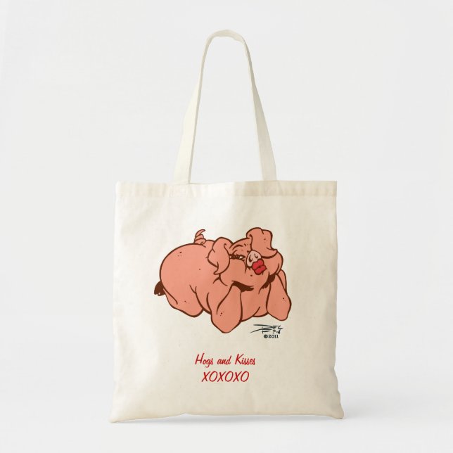Hogs and Kisses XOXOXO Tote Bag (Front)