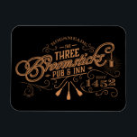 HOGSMEADE™ THE THREE BROOMSTICKS™ Pub & Inn Magnet<br><div class="desc">HARRY POTTER™ | Check out this vintage graphic for Hogsmeade's The Three Broomsticks Pub & Inn!</div>