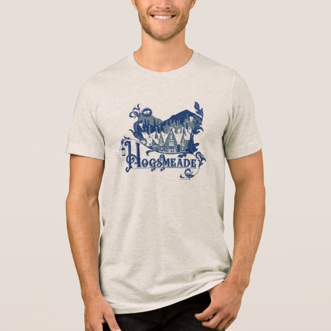 HOGSMEADE™ Vintage Village Graphic Tri-Blend Shirt (Front)