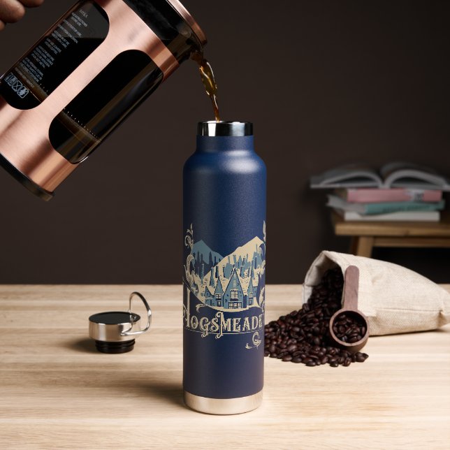 HOGSMEADE™ Vintage Village Graphic Water Bottle (Coffee)