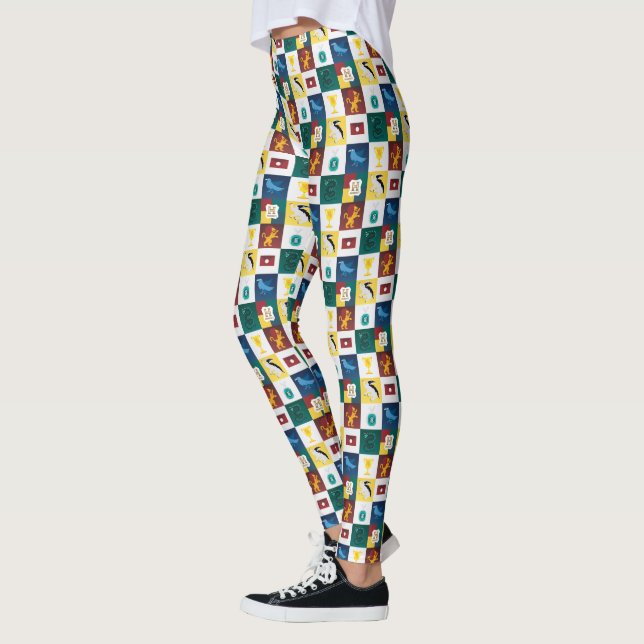HOGWARTS™ Animal Icon Checker Pattern Leggings (Left)