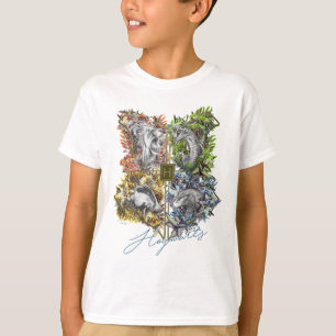 HOGWARTS™ Badge Floral Graphic T-Shirt