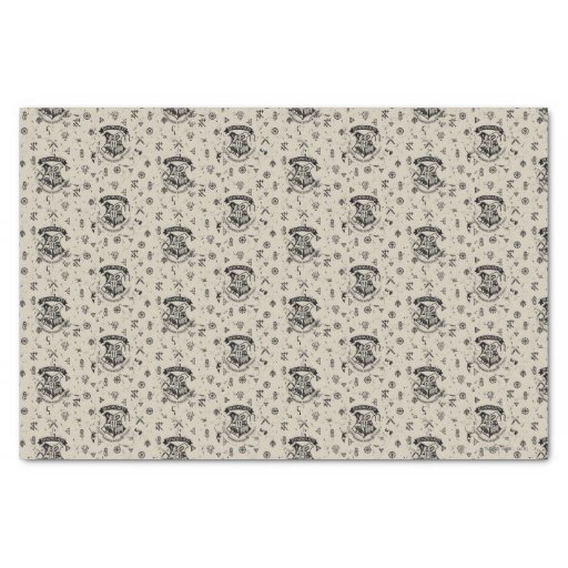 Image of HOGWARTS(tm) Beige Pattern Tissue Paper