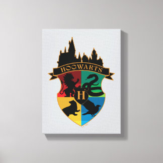 HOGWARTS™ Castle Crest House Pride Badge Canvas Print