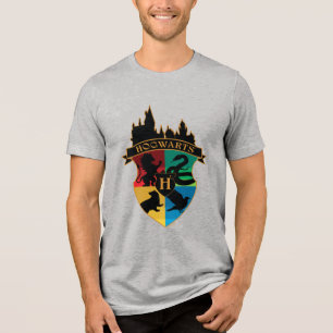 HOGWARTS™ Castle Crest House Pride Badge Tri-Blend Shirt