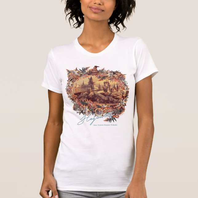 HOGWARTS™ CASTLE Floral Graphic T-Shirt (Front)