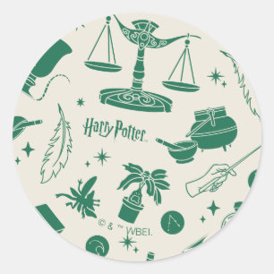 HOGWARTS™ Class Club Pattern Classic Round Sticker