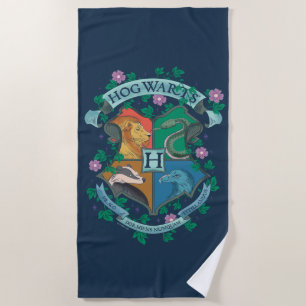 HOGWARTS™ Floral Crest Beach Towel