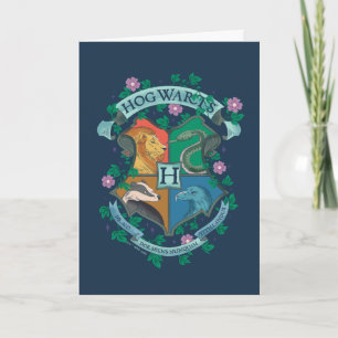 HOGWARTS™ Floral Crest Card