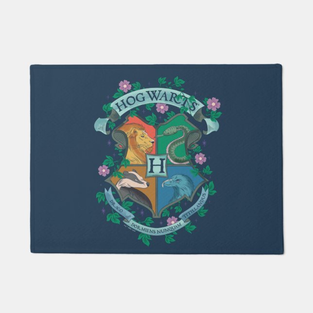 HOGWARTS™ Floral Crest Doormat (Front)
