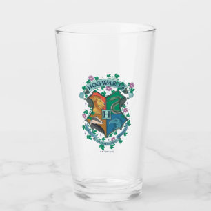 HOGWARTS™ Floral Crest Glass