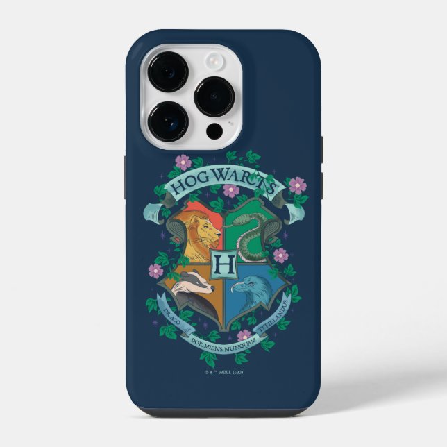 HOGWARTS™ Floral Crest iPhone Case (Back)