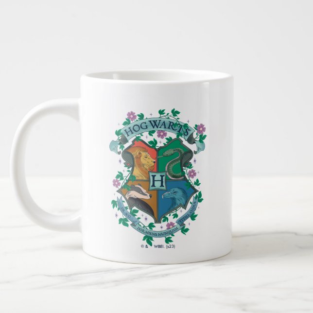 HOGWARTS™ Floral Crest Large Coffee Mug (Left)