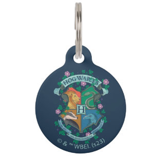 HOGWARTS™ Floral Crest Pet Tag