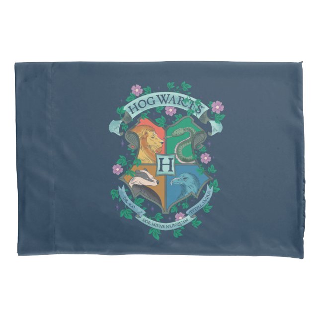 HOGWARTS™ Floral Crest Pillowcase (Front)