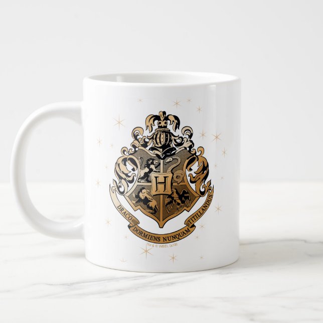 HOGWARTS™ Glistening Golden Crest Large Coffee Mug (Left)