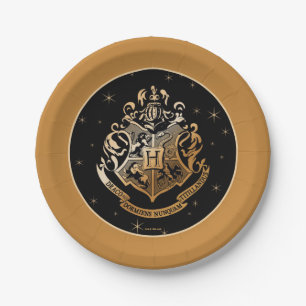 HOGWARTS™ Glistening Golden Crest Paper Plate