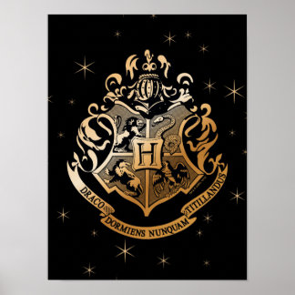 HOGWARTS™ Glistening Golden Crest Poster