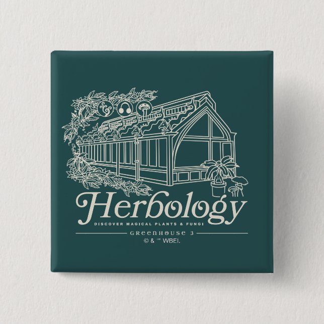 HOGWARTS™ Herbology Greenhouse 15 Cm Square Badge (Front)