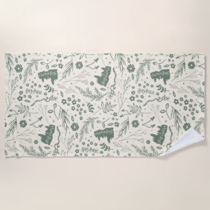 HOGWARTS™ Herbology Magic Pattern Beach Towel