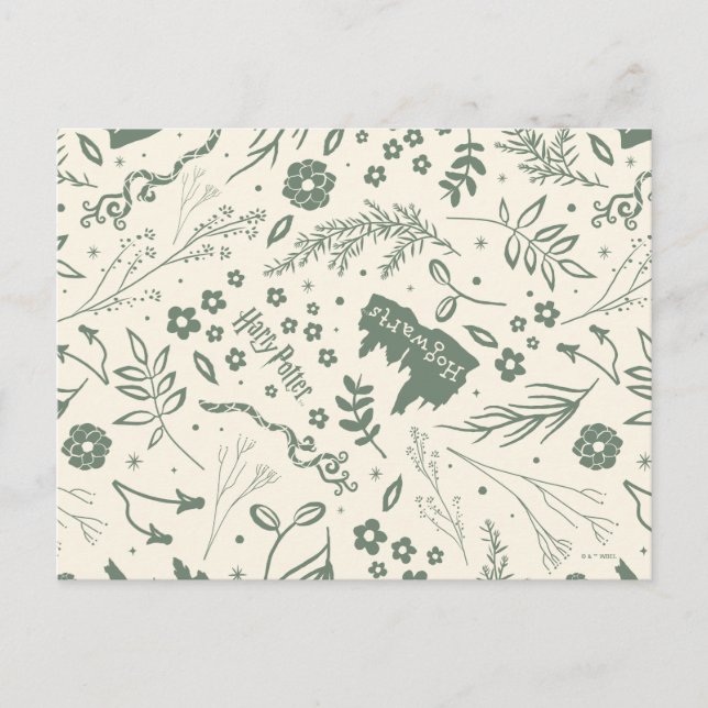 HOGWARTS™ Herbology Magic Pattern Postcard (Front)