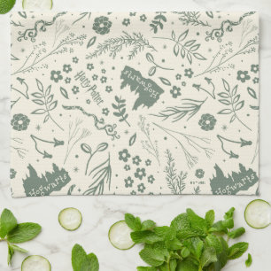 HOGWARTS™ Herbology Magic Pattern Tea Towel