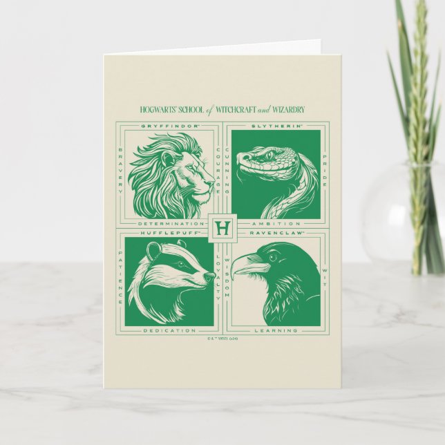 HOGWARTS™ House Animals Grid Card (Front)