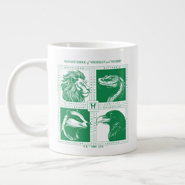 HOGWARTS™ House Animals Grid Large Coffee Mug (Left)