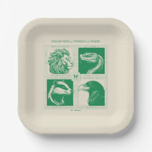 HOGWARTS™ House Animals Grid Paper Plate