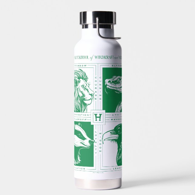 HOGWARTS™ House Animals Grid Water Bottle (Left)