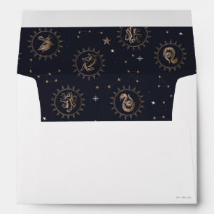 Hogwarts House Crests Constellation Pattern Envelope