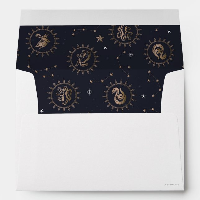 Hogwarts House Crests Constellation Pattern Envelope (Back (Bottom))
