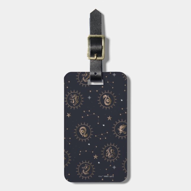 Hogwarts House Crests Constellation Pattern Luggage Tag (Front Vertical)