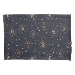Hogwarts House Crests Constellation Pattern Pillowcase