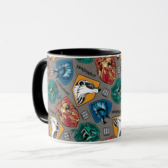 HOGWARTS™ Houses Crosshatched Pattern Mug (Front Left)