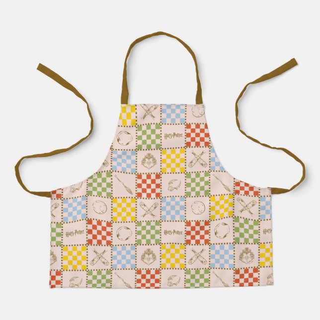 HOGWARTS™ QUIDDITCH™ Team Chequered Pattern Apron (Front)