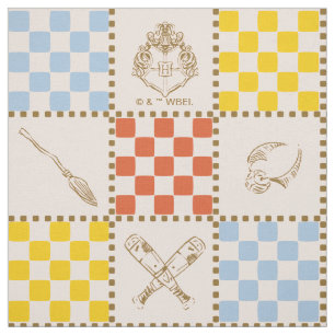 HOGWARTS™ QUIDDITCH™ Team Chequered Pattern Fabric
