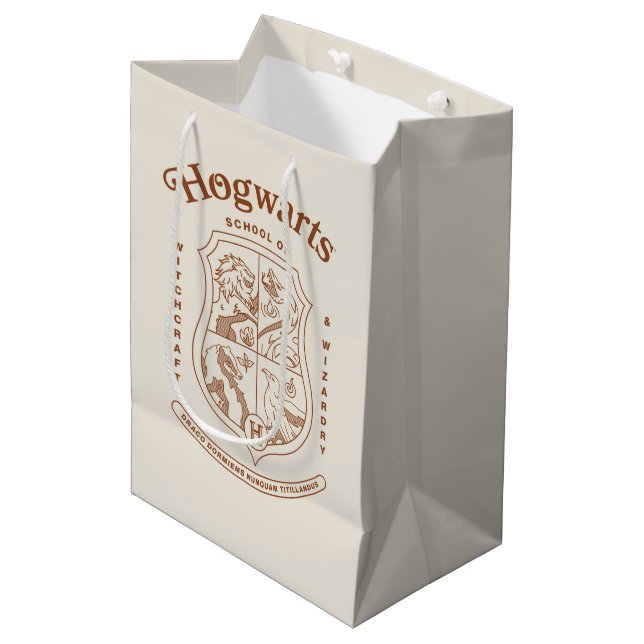 HOGWARTS™ School of Witchcraft and Wizardry Crest Medium Gift Bag (Front Angled)