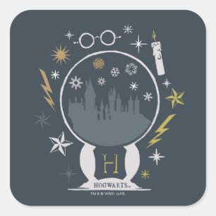 HOGWARTS™ Snow Globe Graphic Square Sticker