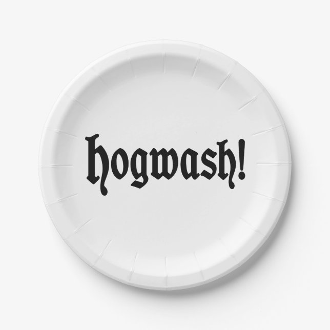 Hogwash! Paper Plate (Front)