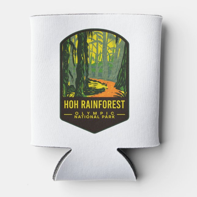 Hoh Rain Forest Olympic National Park Can Cooler (Front)