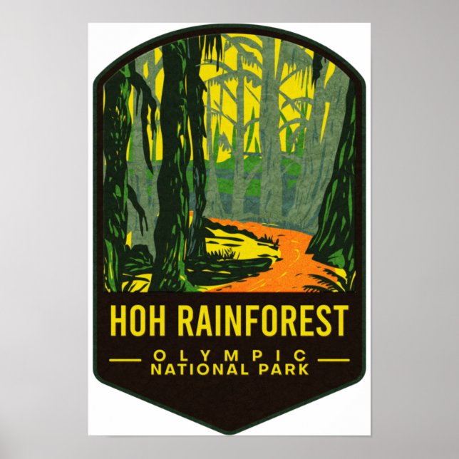 Hoh Rain Forest Olympic National Park Poster (Front)