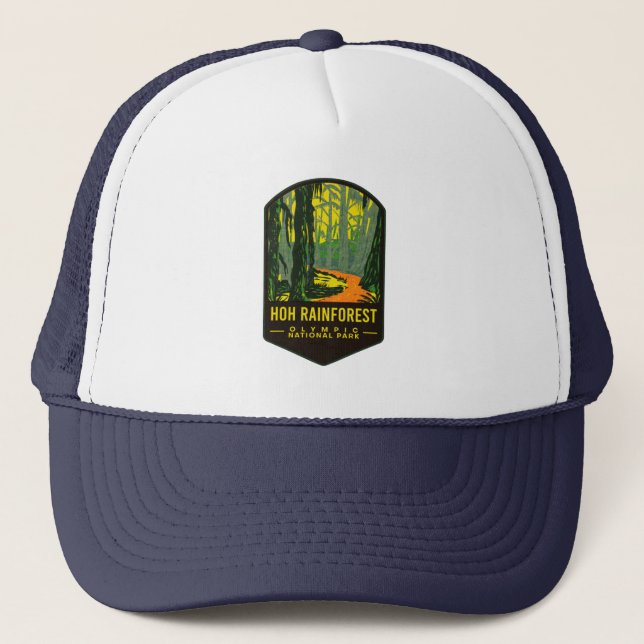 Hoh Rain Forest Olympic National Park Trucker Hat (Front)