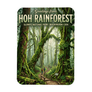 Hoh Rainforest Washington Magnet