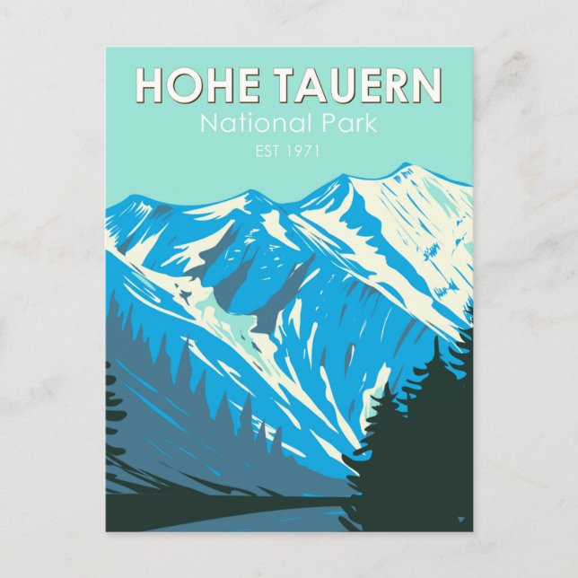Hohe Tauern National Park Austria Vintage Postcard (Front)