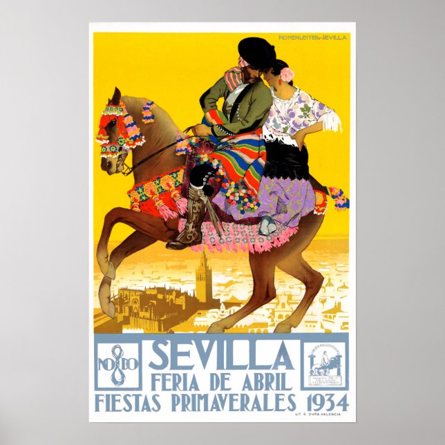 HOHENLEITER. Sevilla, Feria de Abril, Poster (Front)