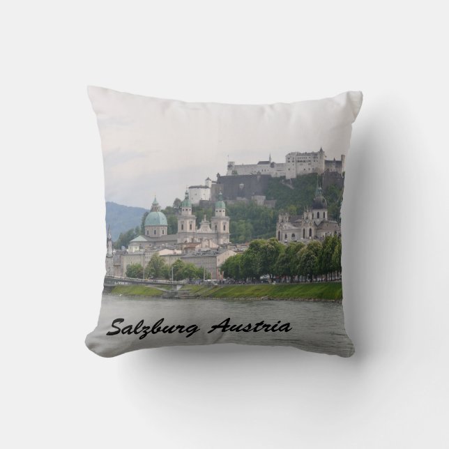 Hohensalzburg Castle, Salzburg, Austria Pillow (Front)