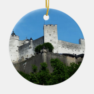 Hohensalzburg Fortress, Austria Ceramic Tree Decoration