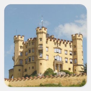 Hohenschwangau Castle Germany Tourist Gifts Square Sticker