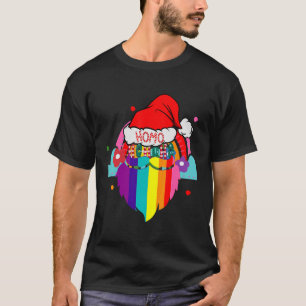 Hoho Homo Gay Christmas Santa Hat Birthday  Gay Sa T-Shirt